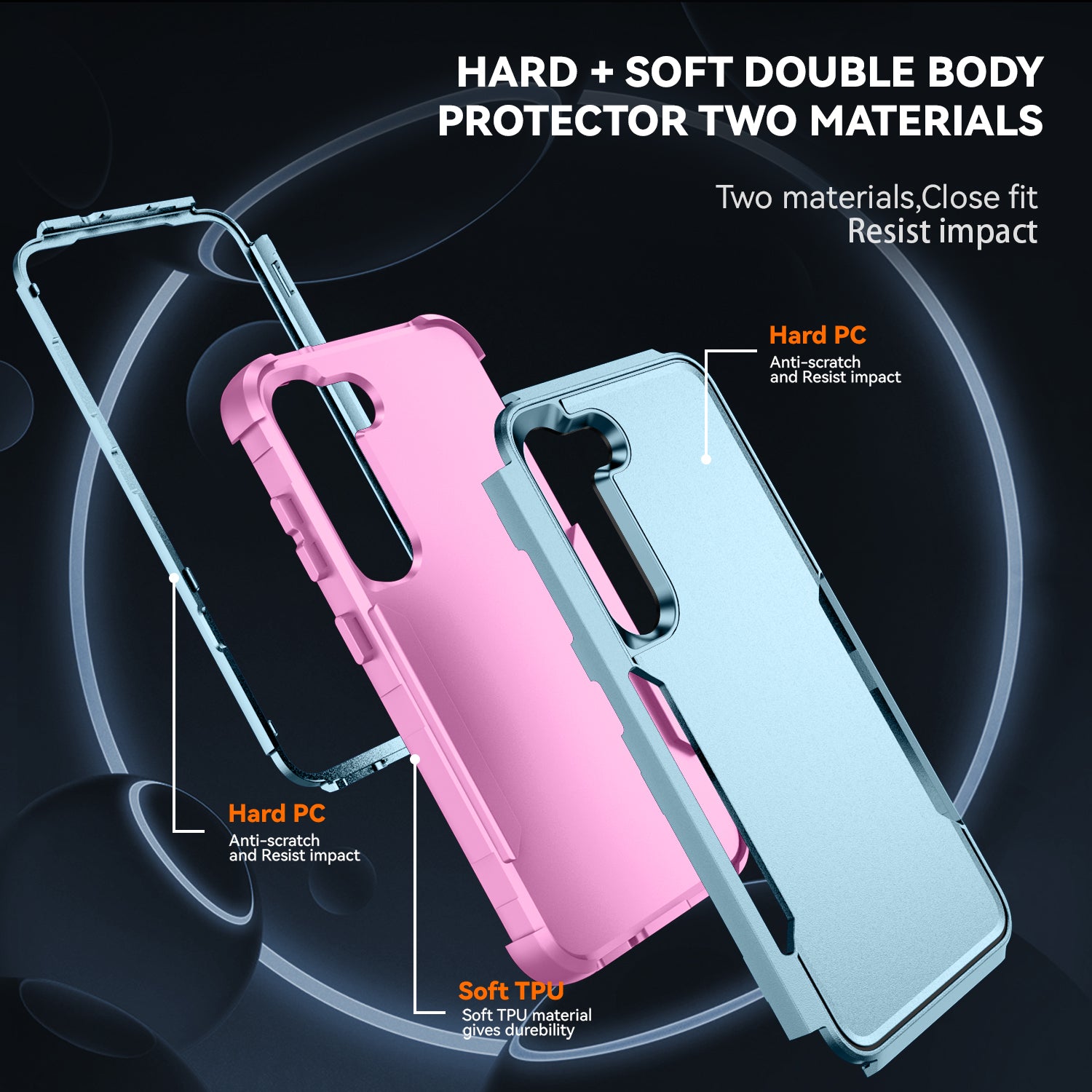 For Samsung Galaxy S23 Commuter Series 3-in-1 Anti-fall Phone Case Soft TPU Hard PC Non-slip Phone Cover For Samsung Galaxy S23 Commuter Series 3-in-1 Anti-fall Phone Case Soft TPU Hard PC Non-slip Phone Cover
